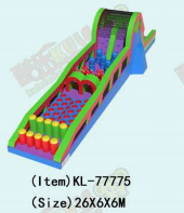 Rainbow - Hued Vibrant Inflatable Obstacle Course for Playful Fun