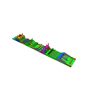Lively Dynamic Multi - color Inflatable Obstacle Race Playground