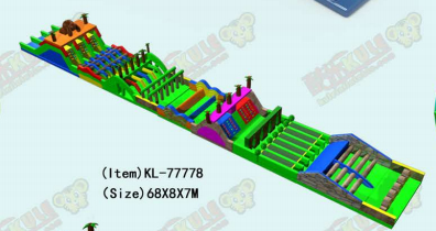 Lively Dynamic Multi - color Inflatable Obstacle Race Playground