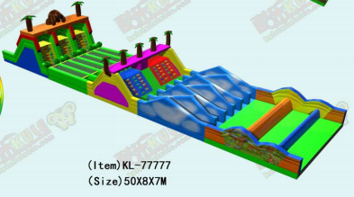 Vivid Bright - colored Inflatable Obstacle Play Adventure Joy