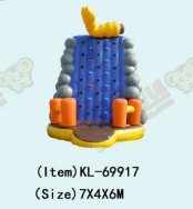 Colorful Fun Inflatable Wall with Caterpillar Rock - Climbing  Adventure