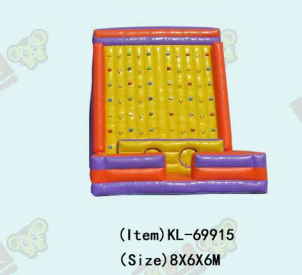 Colorful Inflatable Climbing Wall: Perfect for Active Entertainment with Grips and Safety