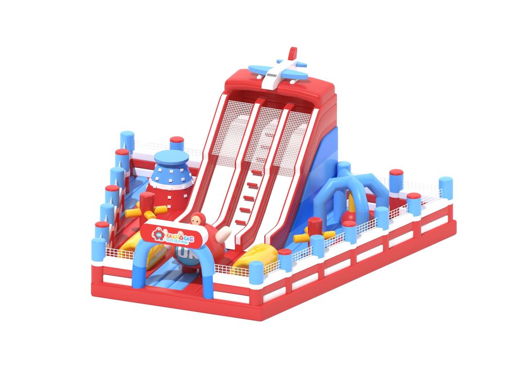Small Commercial Bouncy Castle Inflatable Red Blue White Color