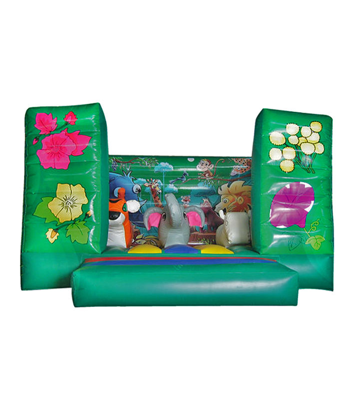 Commercial Green Color Elephant Inflatable Bouncy Castle For Child