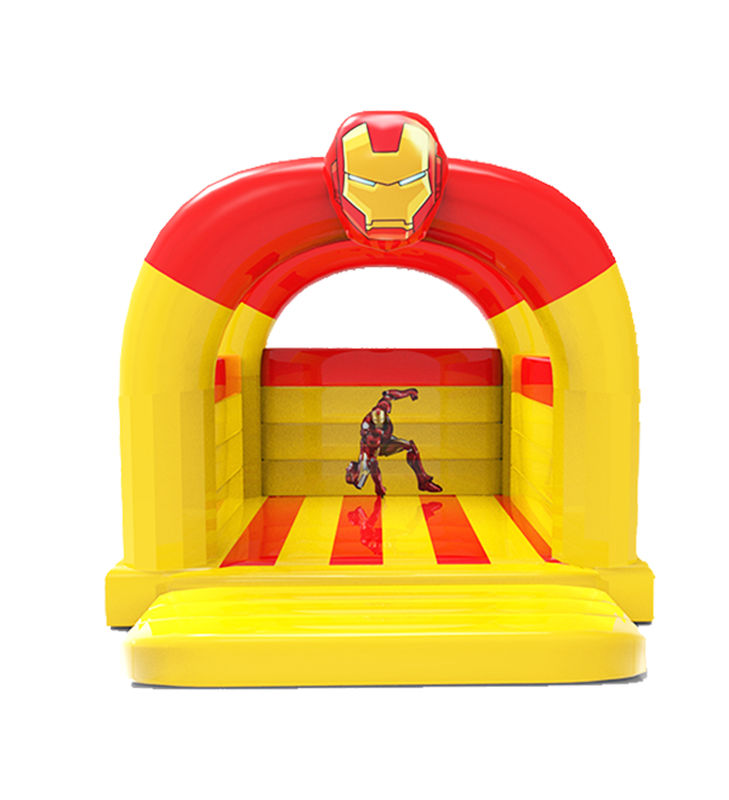 Iron Man Inflatable Yellow Red Color Bouncy Castle For Kids