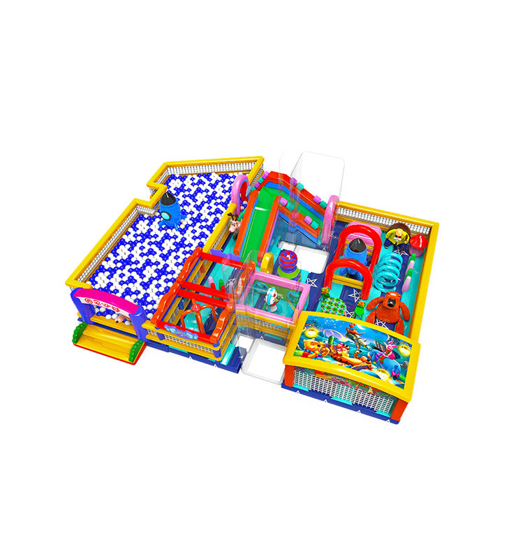 Customized IP Colorful Children Fun Park Inflatable Slide Bouncy