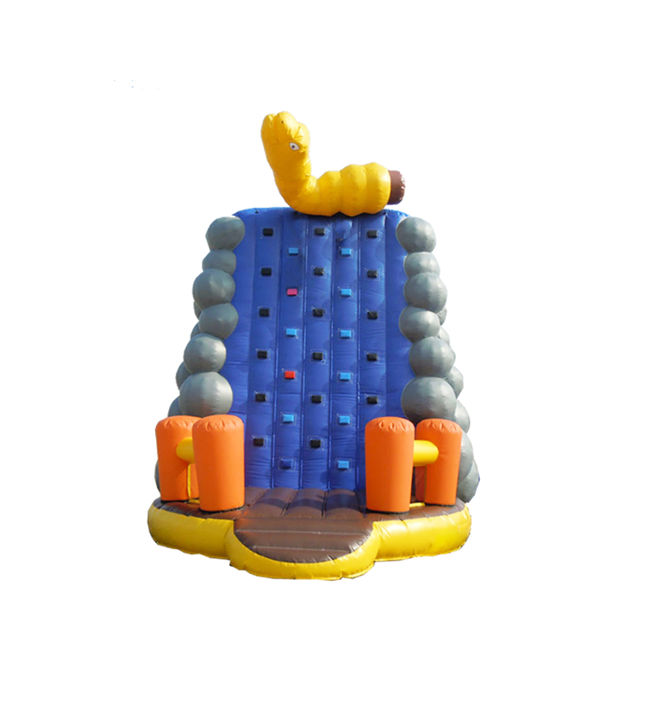Colorful Fun Inflatable Wall with Caterpillar Rock - Climbing  Adventure