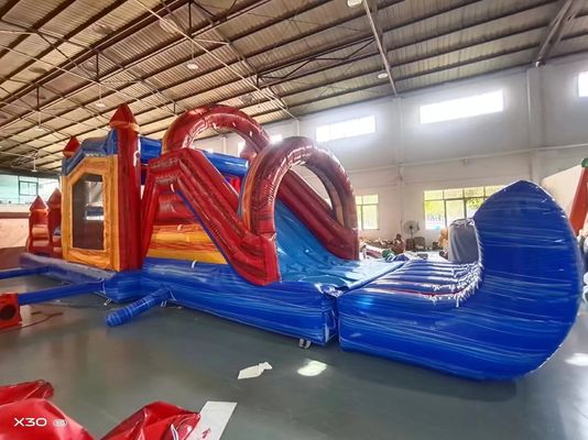Children Inflatable Bounce House And Slide Customized With Pool Stopper